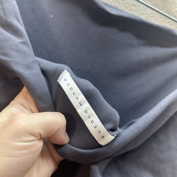 Susana Monaco Wide Leg Jumpsuit Women's Large Gray Strapless Quiet Luxury - Picture 5 of 7